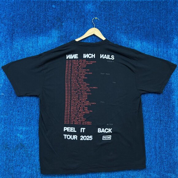 Nine Inch Nails “Peel it Back” 2025 Tour Industrial Rock Band Graphic T-Shirt Si - Picture 2 of 4